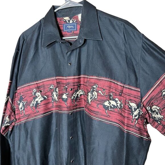 Vintage Roper Mens Long Sleeve Button Shirt - Picture 2 of 15